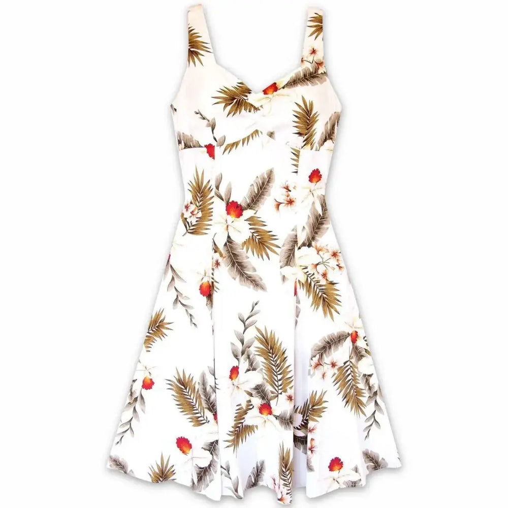 Moon White Molokini Hawaiian Dress Made in Hawaii