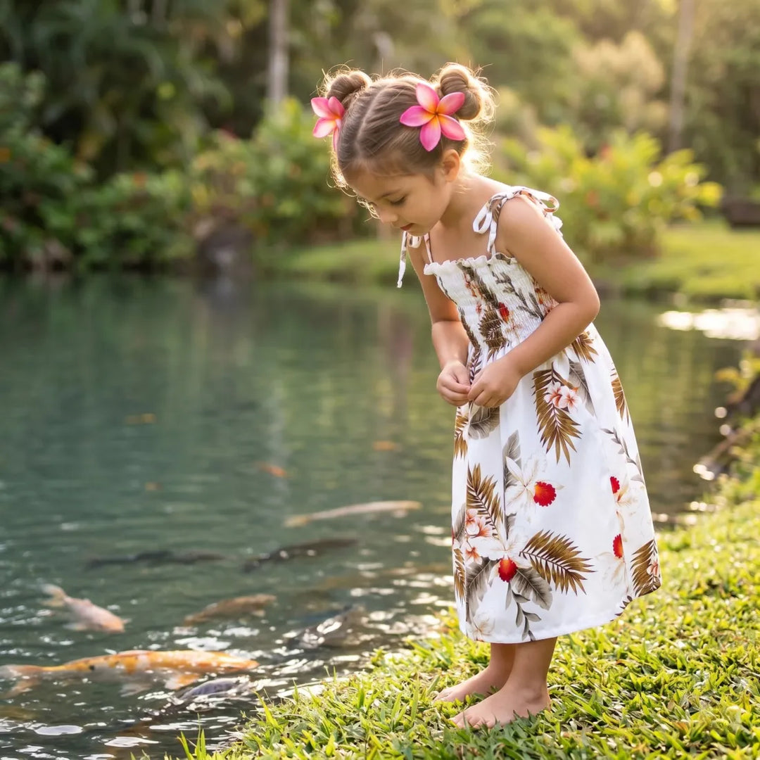 Moon White Sunkiss Hawaiian Girl Dress - Made in Hawaii