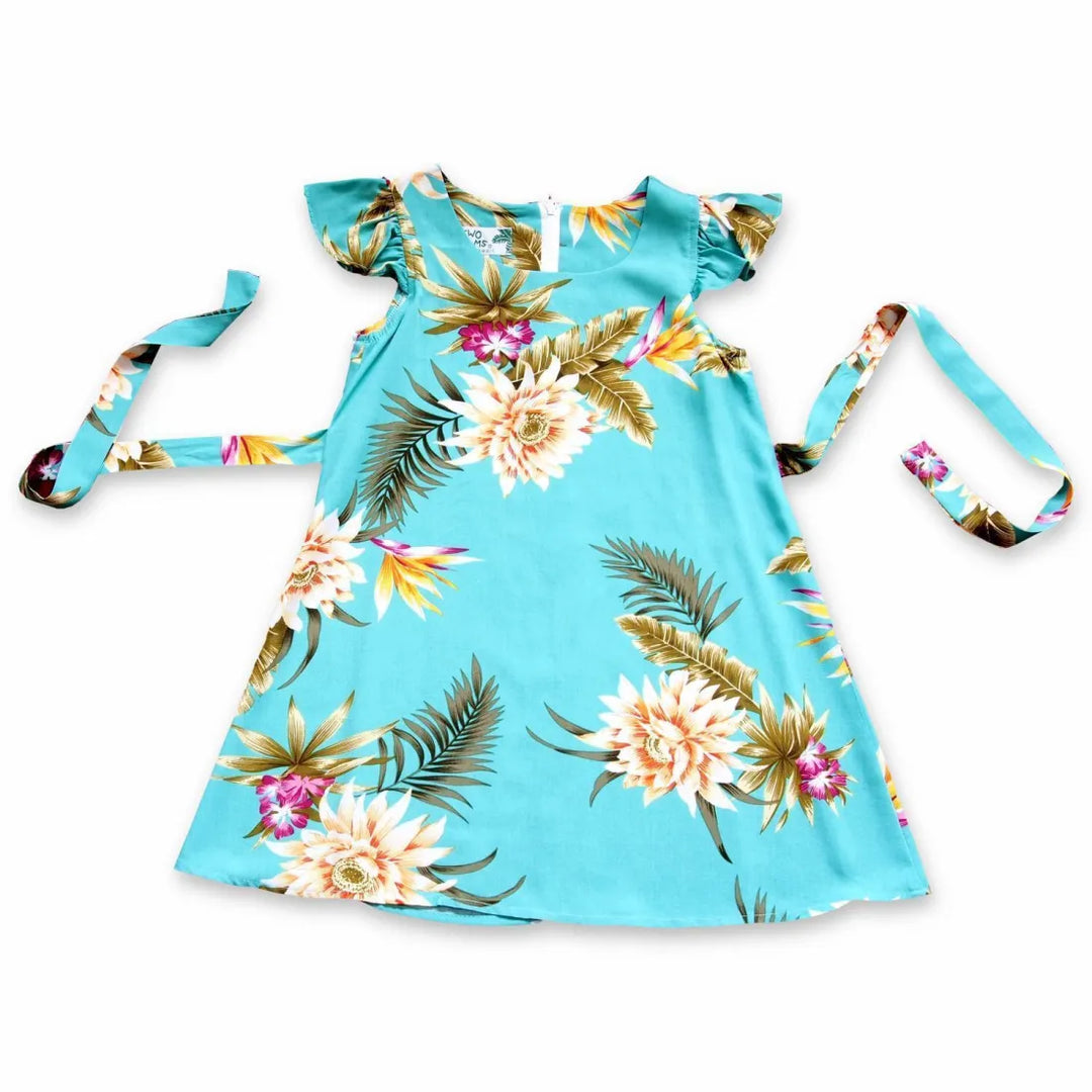 Mountain Green Hawaiian Girl Rayon Dress - Made in Hawaii