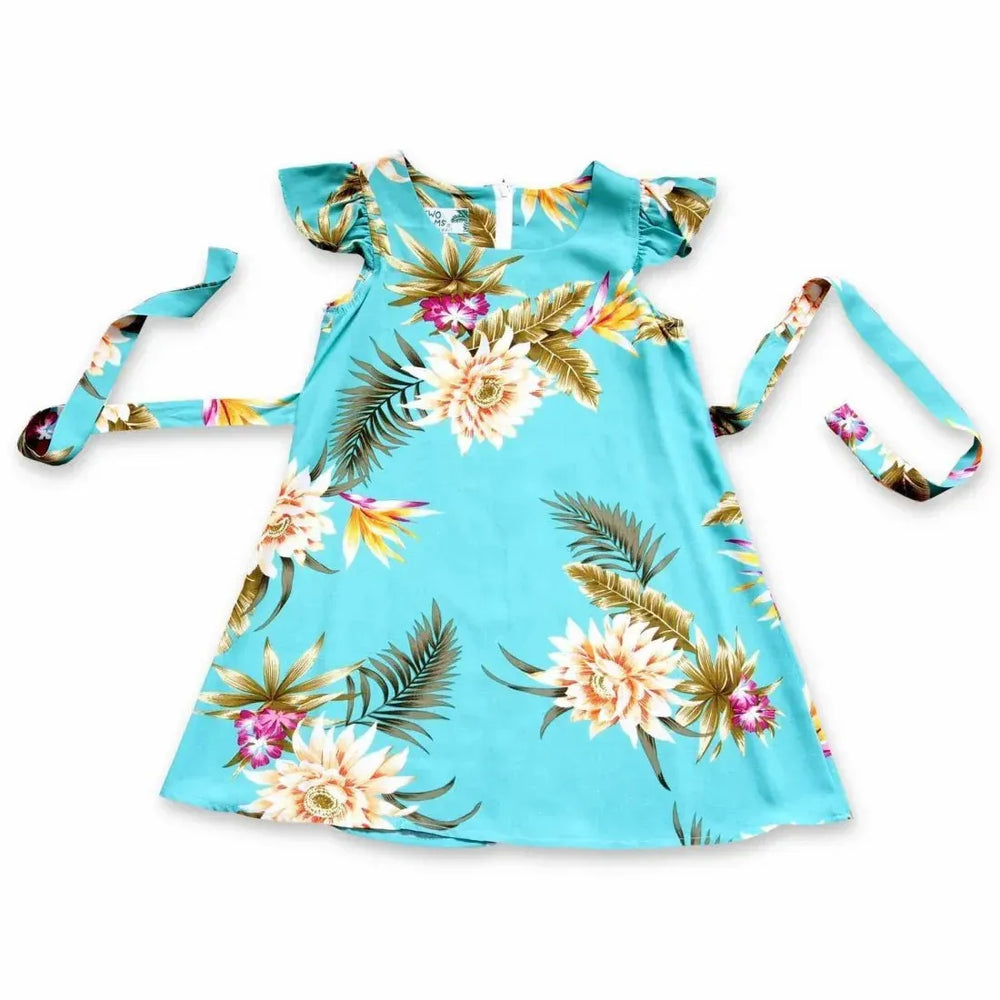 Mountain Green Hawaiian Girl Rayon Dress for Kids 14 / Green Mountain Green Hawaiian Girl Rayon Dress for Kids 14 / Green