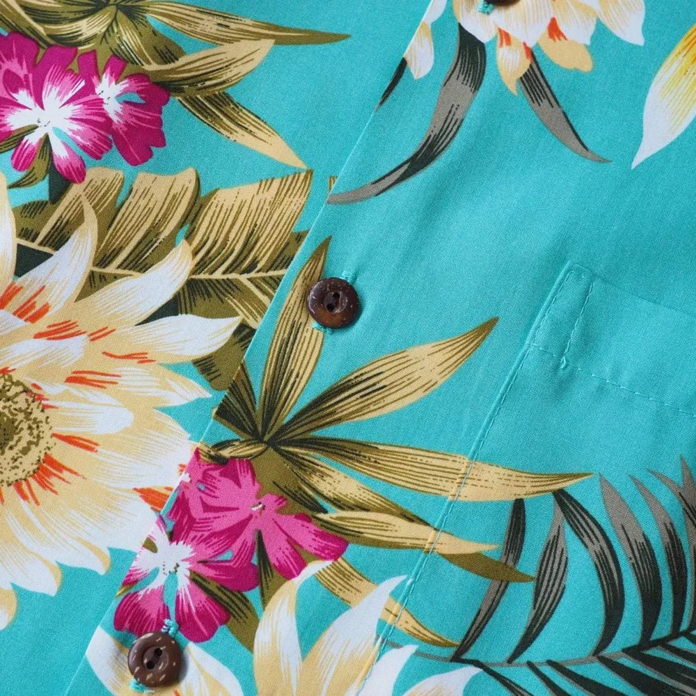 Mountain Green Hawaiian Rayon Shirt – Authentic Hawaiian Rayon Men's Shirts by Lavahut