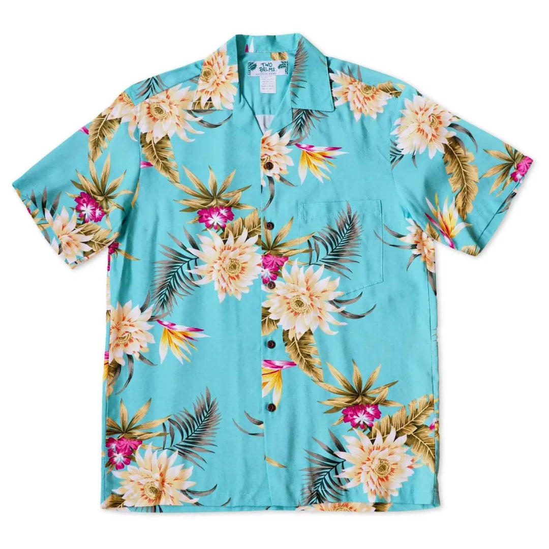 Mountain Green Hawaiian Rayon Shirt - Made in Hawaii