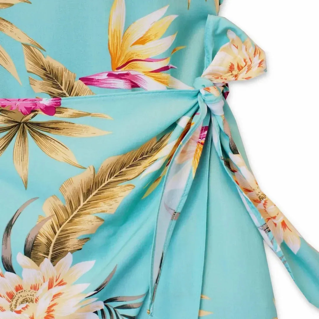 Mountain Green Honi Hawaiian Dress for Nature Lovers S / Green
