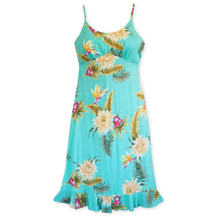 Mountain Green Kamalii Hawaiian Dress - Made in Hawaii