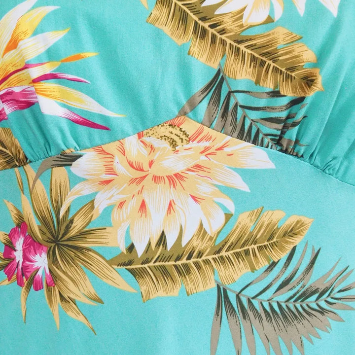 Mountain Green Kamalii Hawaiian Dress - Made in Hawaii