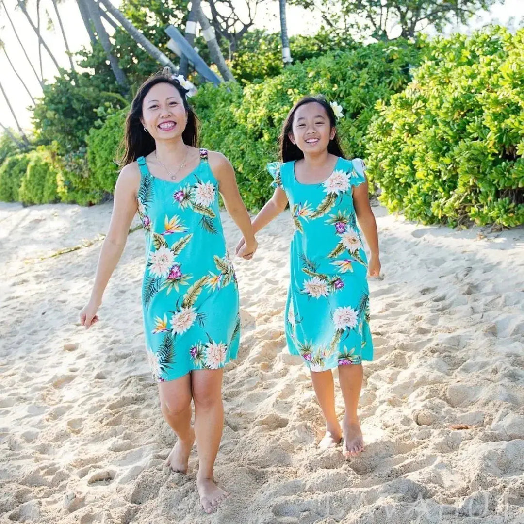 dresses for hawaiian vacation Mountain Green Kauai Hawaiian Sheath Dress for Spring L / Green