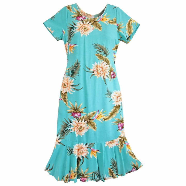 Mountain Green Laka Hawaiian Dress - Made in Hawaii