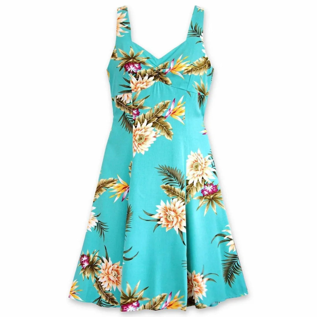 Mountain Green Molokini Hawaiian Dress - Made in Hawaii