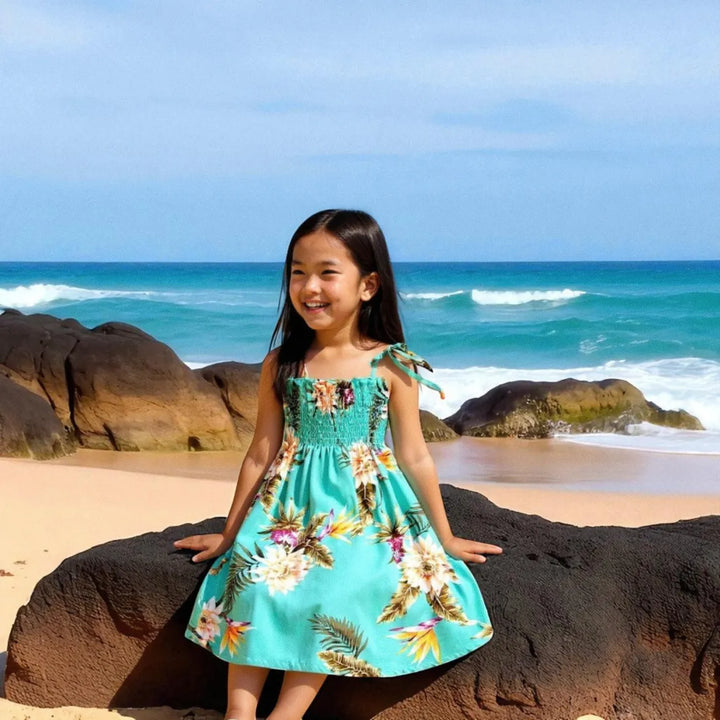 Mountain Green Sunkiss Hawaiian Girl Dress - Made in Hawaii
