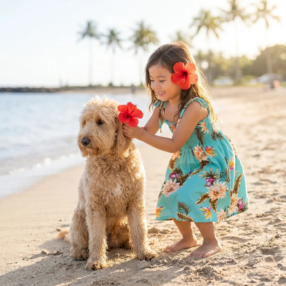 Mountain Green Sunkiss Hawaiian Girl Dress - Made in Hawaii