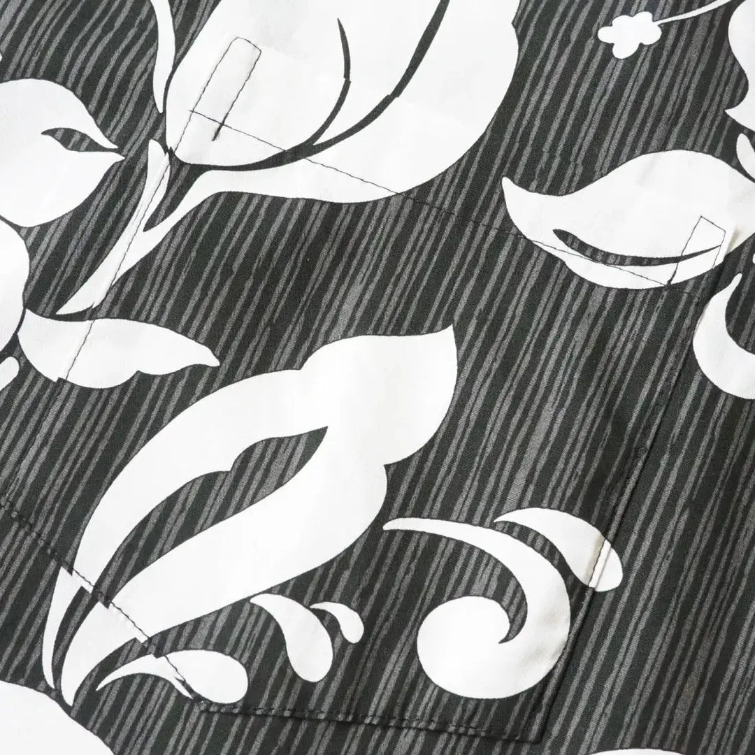 Nanakuli Black Hawaiian Cotton Shirt Made in Hawaii