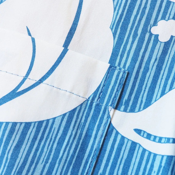 Nanakuli Blue Hawaiian Cotton Shirt - Made in Hawaii