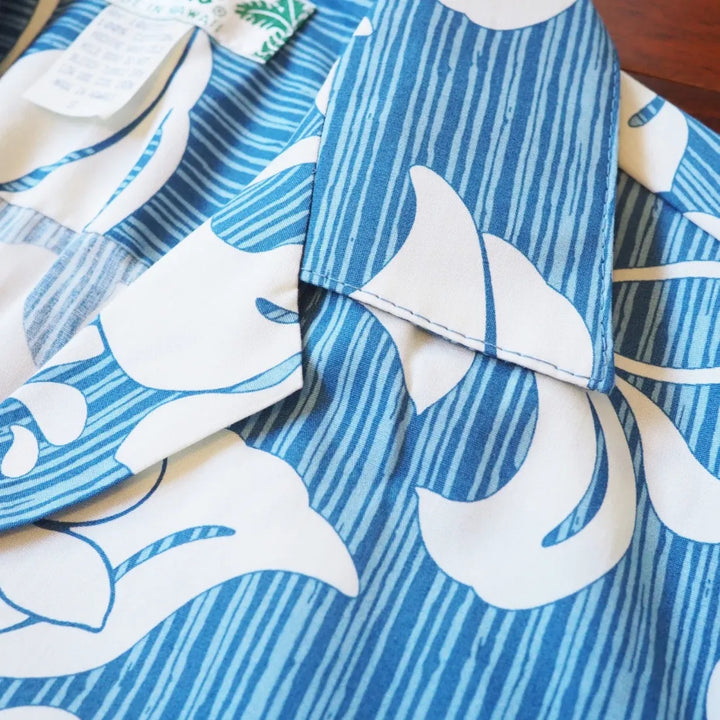 Nanakuli Blue Hawaiian Cotton Shirt - Made in Hawaii