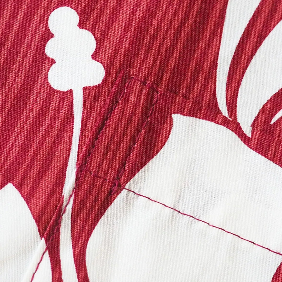 Nanakuli Red Hawaiian Cotton Shirt - Made in Hawaii