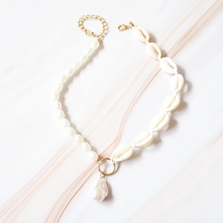 Napali Seashell & Pearls Hawaiian Necklace – Authentic Hawaiian Necklaces by Lavahut