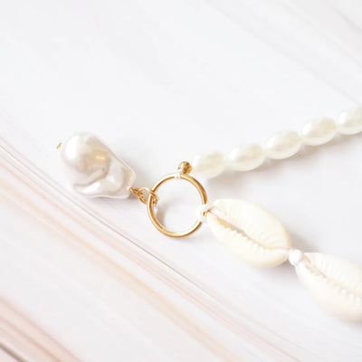 Napali Seashell & Pearls Hawaiian Necklace - Made In Hawaii