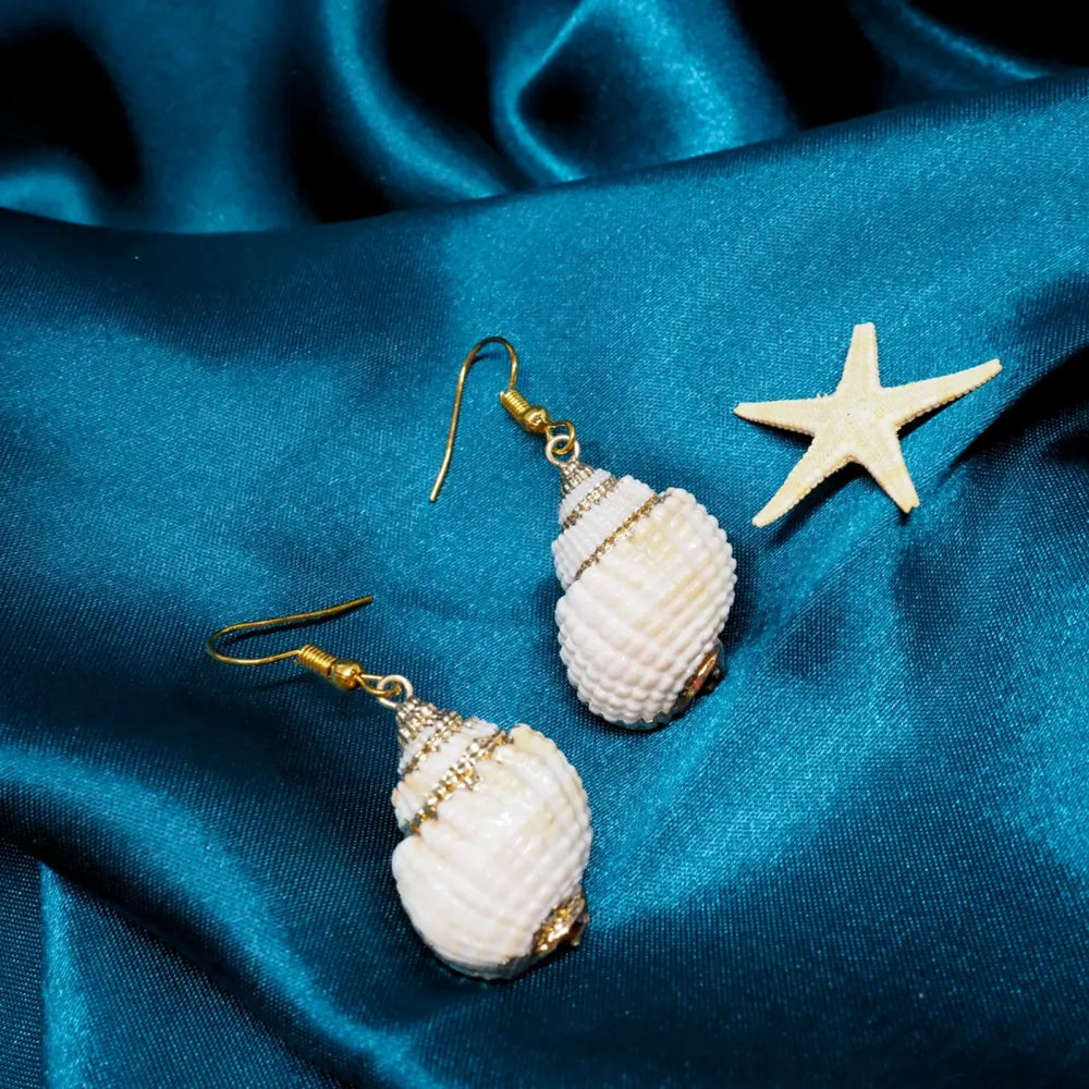 Nasa Seashell Drop Earrings - Made in Hawaii