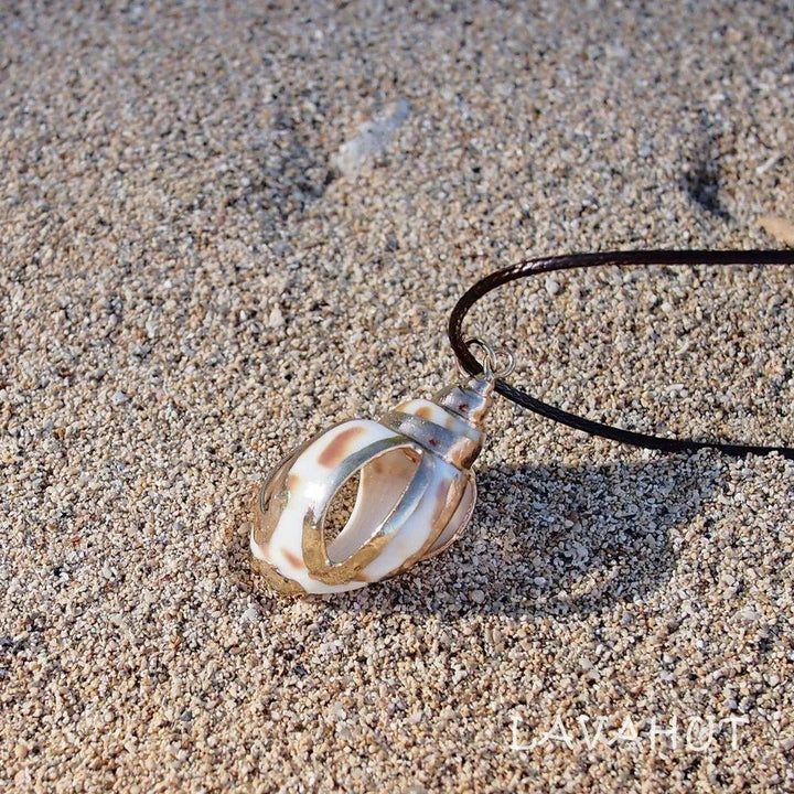 Nautical Spotted Seashell Hawaiian Pendant Necklace – Authentic Hawaiian Necklaces by Lavahut