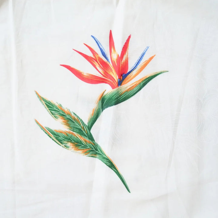 Nuuanu White Hawaiian Border Shirt - Made in Hawaii