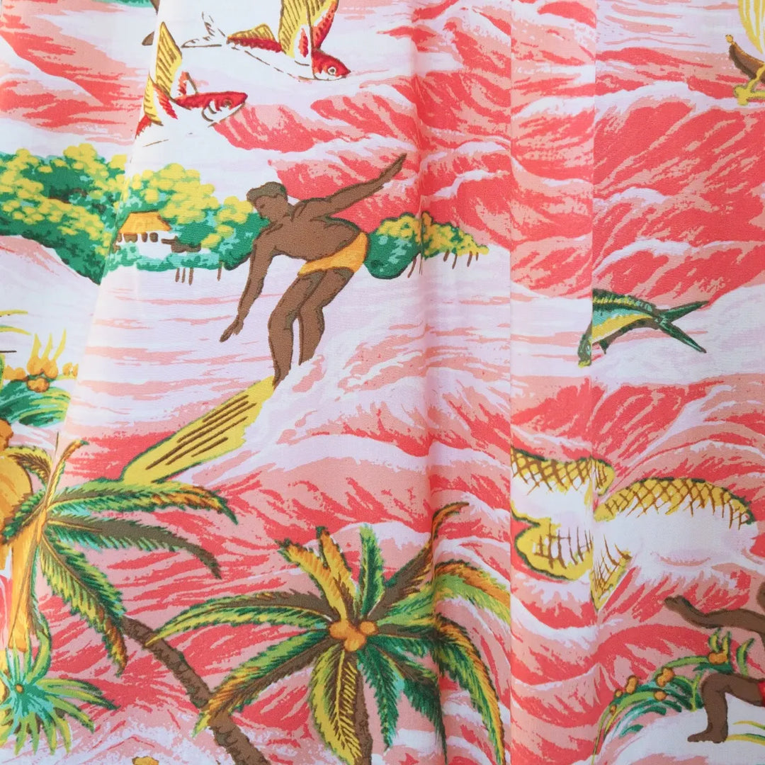 Ocean Life Pink Maxi Hawaiian Dress - Made in Hawaii