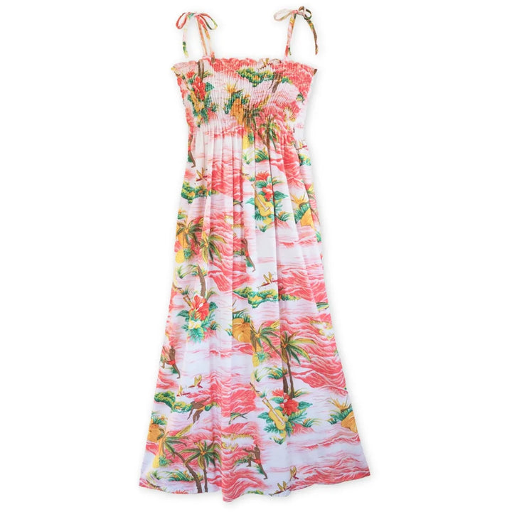 Ocean Life Pink Maxi Hawaiian Dress - Made in Hawaii