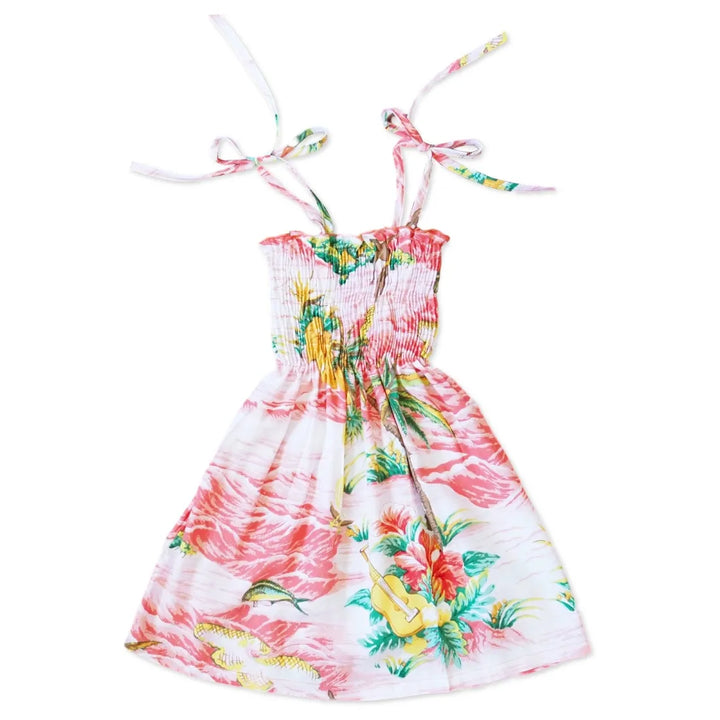 Ocean Life Pink Sunkiss Hawaiian Girl Dress - Made in Hawaii