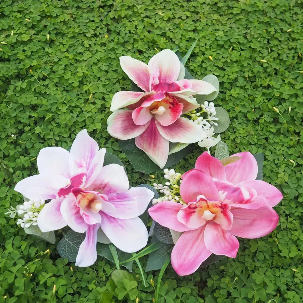 Okika Nani Green Orchid Flower Hair Clip Elegance – Lavahut