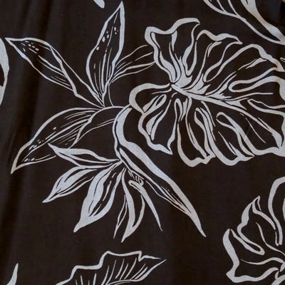 Olomana Black Hawaiian Rayon Shirt - Made In Hawaii