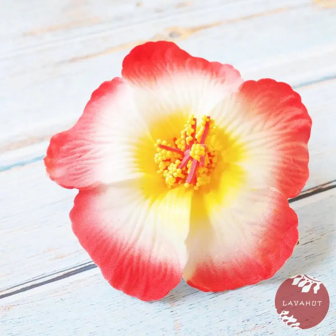 Orange Hibiscus Flower Hair Clip - Made in Hawaii