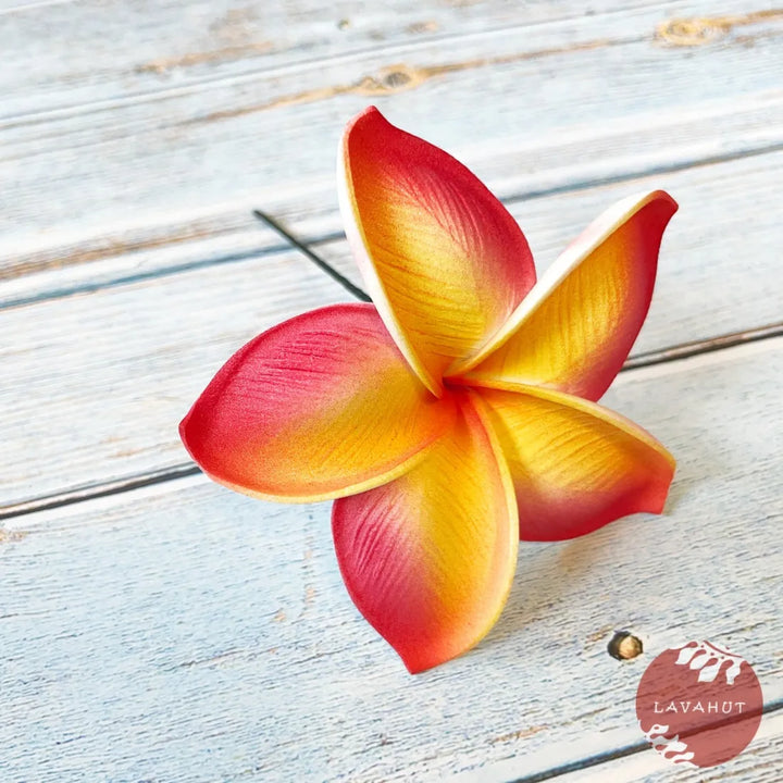 Orange Plumeria Flower Ear Stick - Made in Hawaii