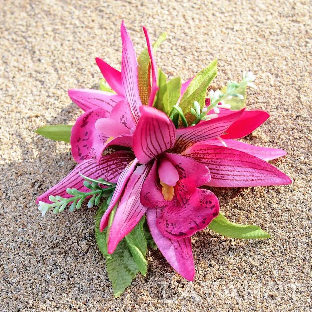 Orchid Burst Pink Hawaiian Flower Hair Clip - Made In Hawaii