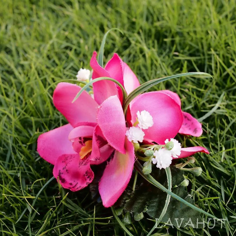 Orchid Glee Pink Hawaiian Flower Hair Clip - Made In Hawaii