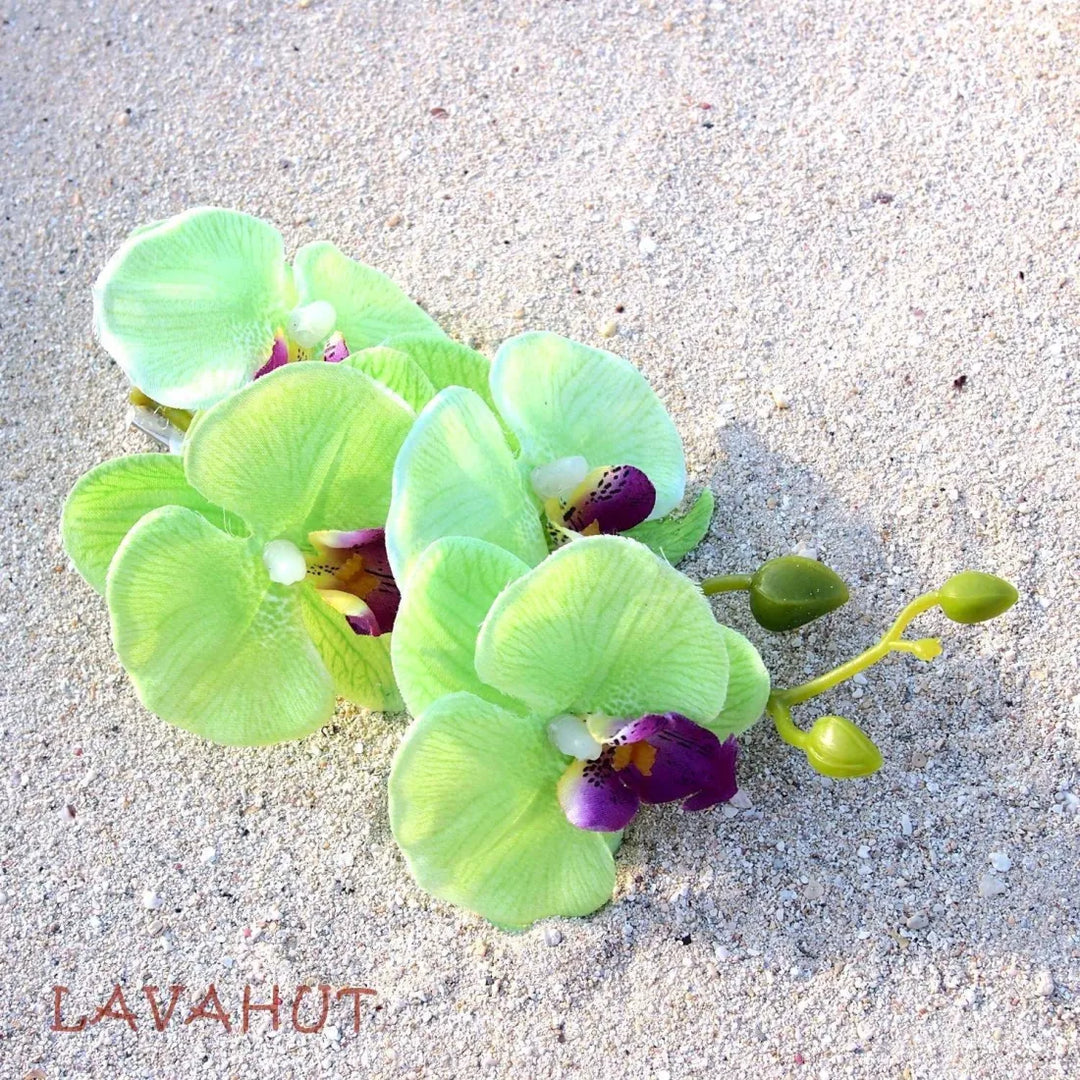 Orchid Green Hawaiian Flower Hair Clip - Made in Hawaii