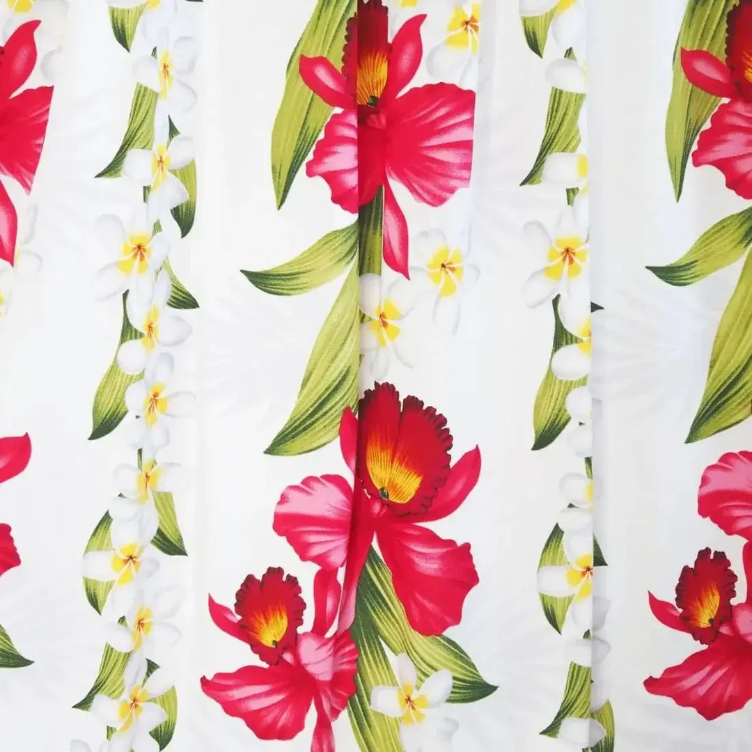 Orchid Play White Maxi Hawaiian Dress - Made in Hawaii