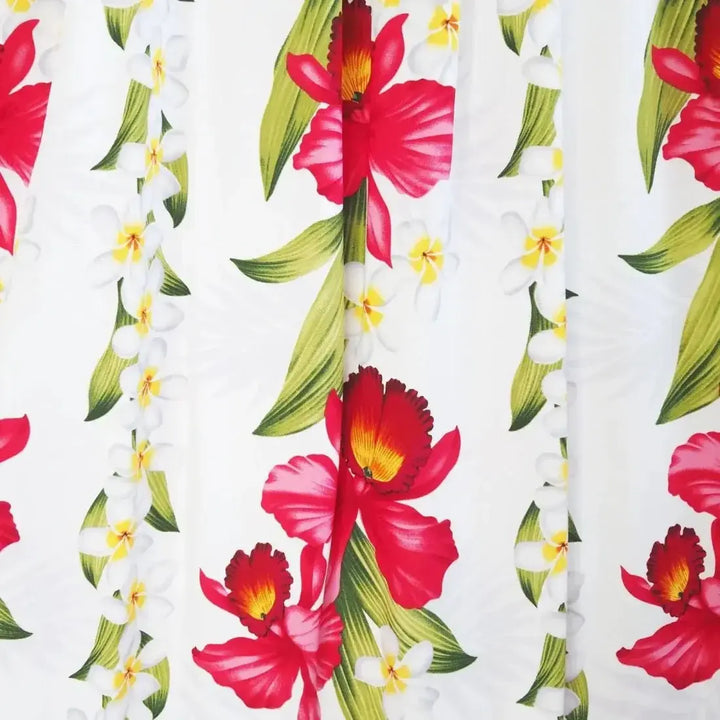Orchid Play White Maxi Hawaiian Dress - Made in Hawaii