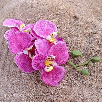 Orchid Plum Hawaiian Flower Hair Clip - Made In Hawaii