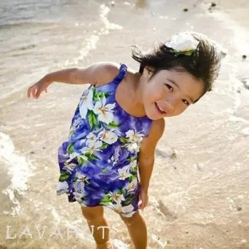Orchid Purple Hawaiian Girl Cotton Dress - Made in Hawaii