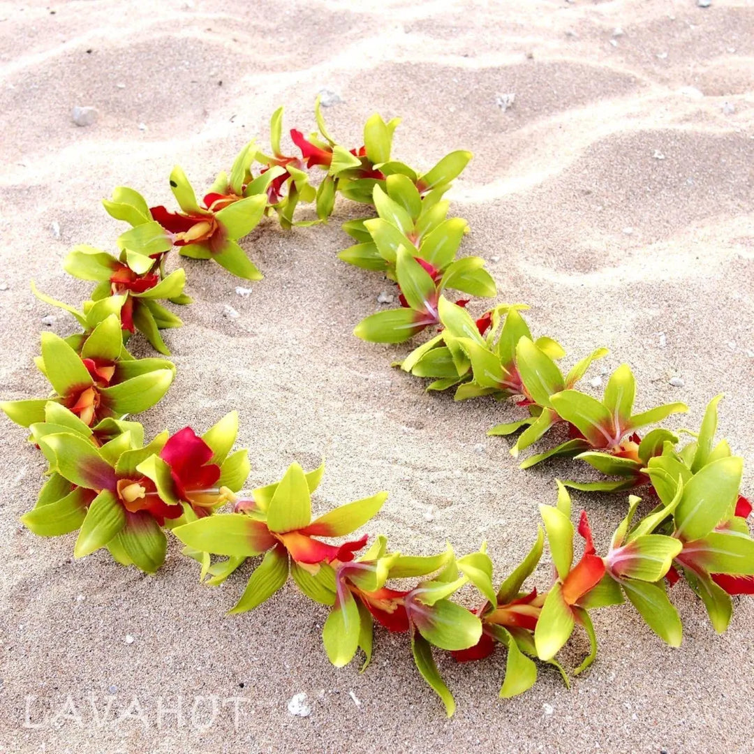 Orchid Sage Hawaiian Flower Lei - Made in Hawaii