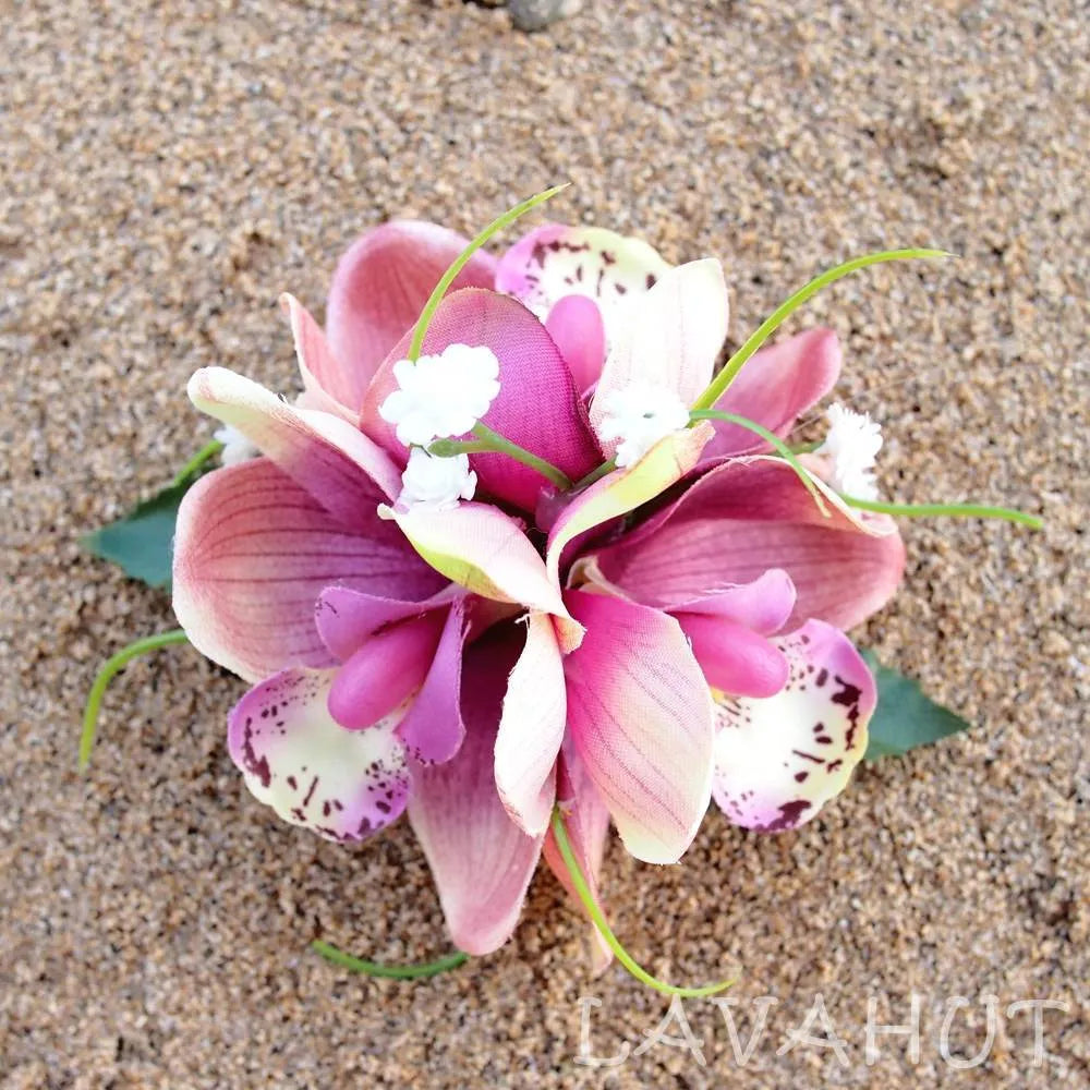 Orchid Wonder Blush Hawaiian Flower Hair Clip - Made In Hawaii