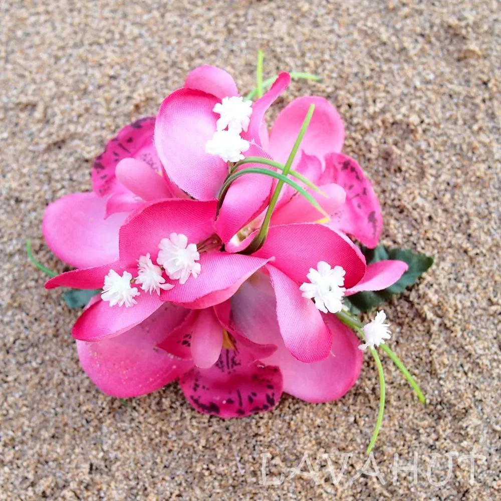 Orchid Wonder Pink Hawaiian Flower Hair Clip - Made In Hawaii