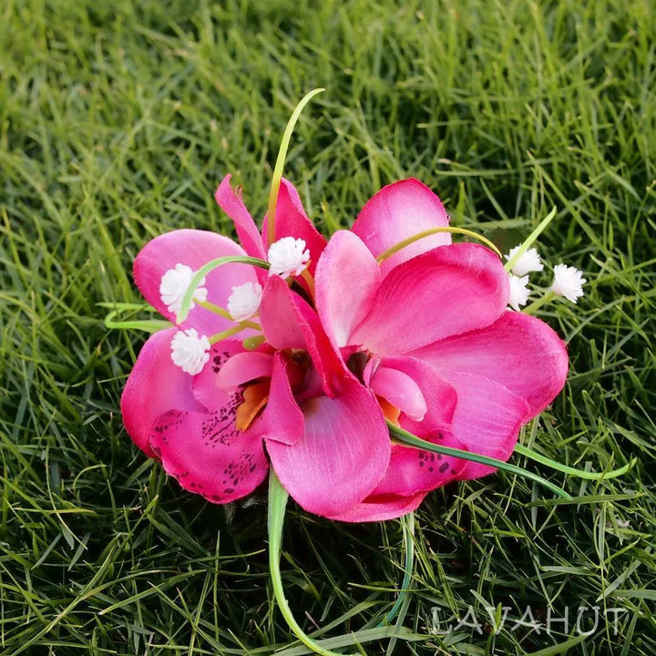 Orchid Wonder Pink Hawaiian Flower Hair Clip - Made in Hawaii