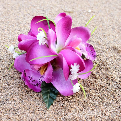 Orchid Wonder Purple Hawaiian Flower Hair Clip - Made In Hawaii