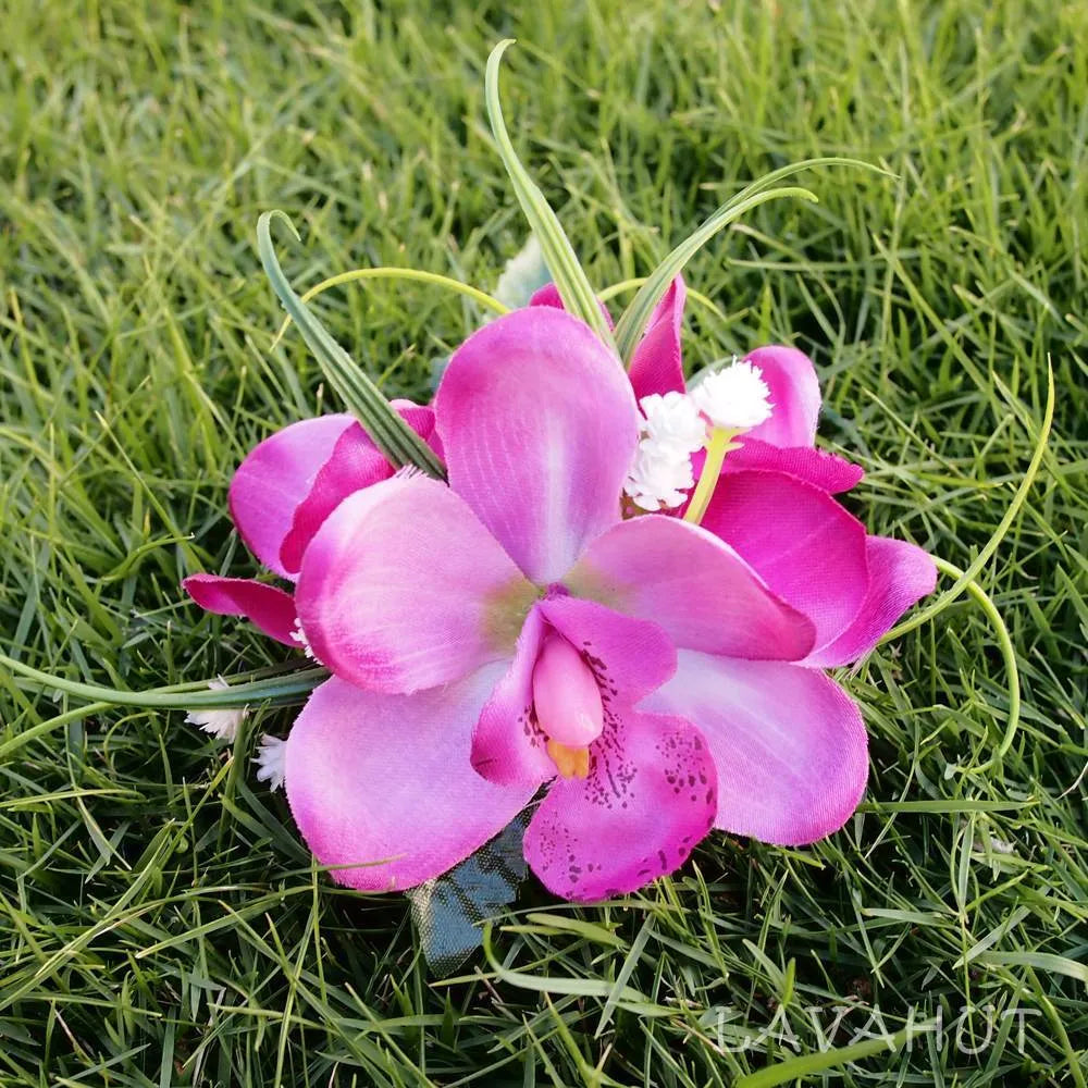 Orchid Wonder Purple Hawaiian Flower Hair Clip - Made in Hawaii