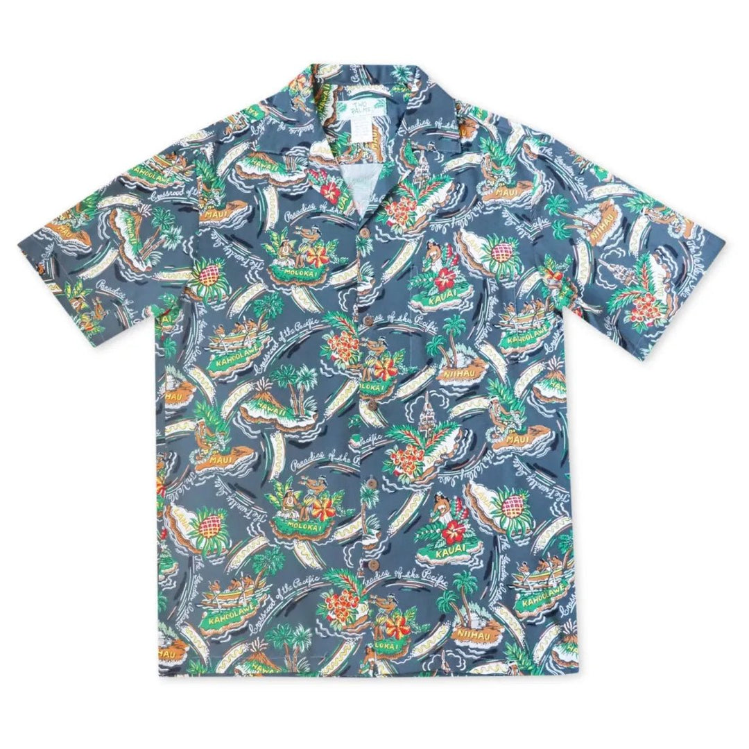 Pacific Grey Hawaiian Rayon Shirt – Authentic Hawaiian Rayon Men's Shirts by Lavahut