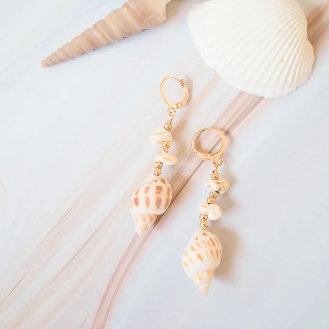 Paia Seashell Dangle Earrings - Made in Hawaii