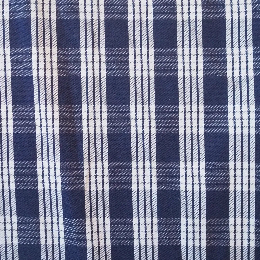 Palaka Navy Hawaiian Cotton Shirt - Made in Hawaii