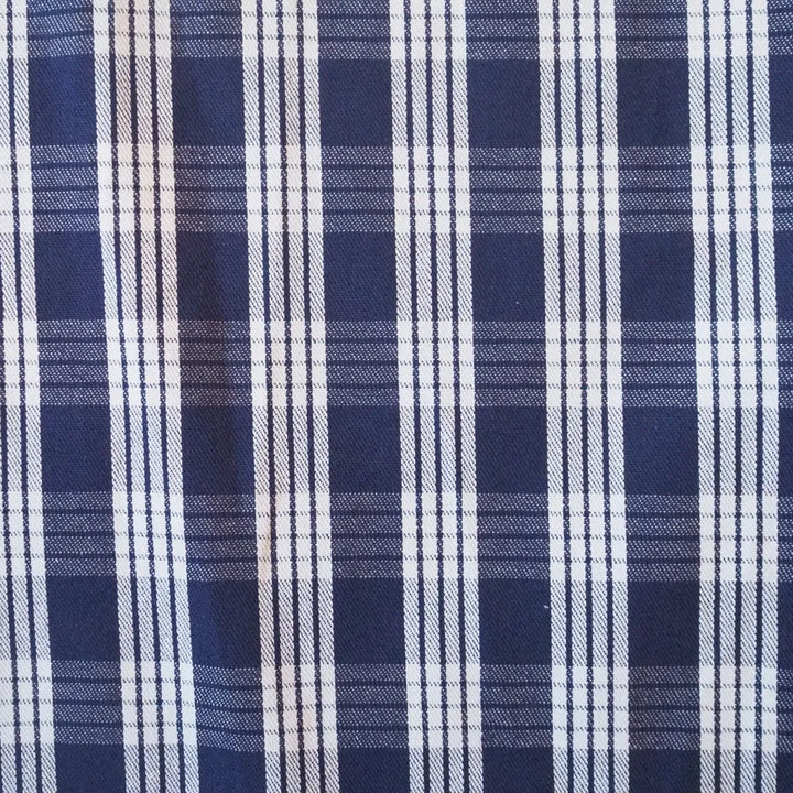 Palaka Navy Hawaiian Cotton Shirt - Made in Hawaii
