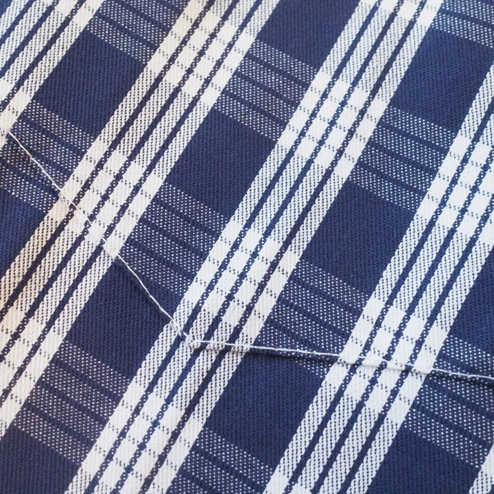 Palaka Navy Hawaiian Cotton Shirt - Made in Hawaii