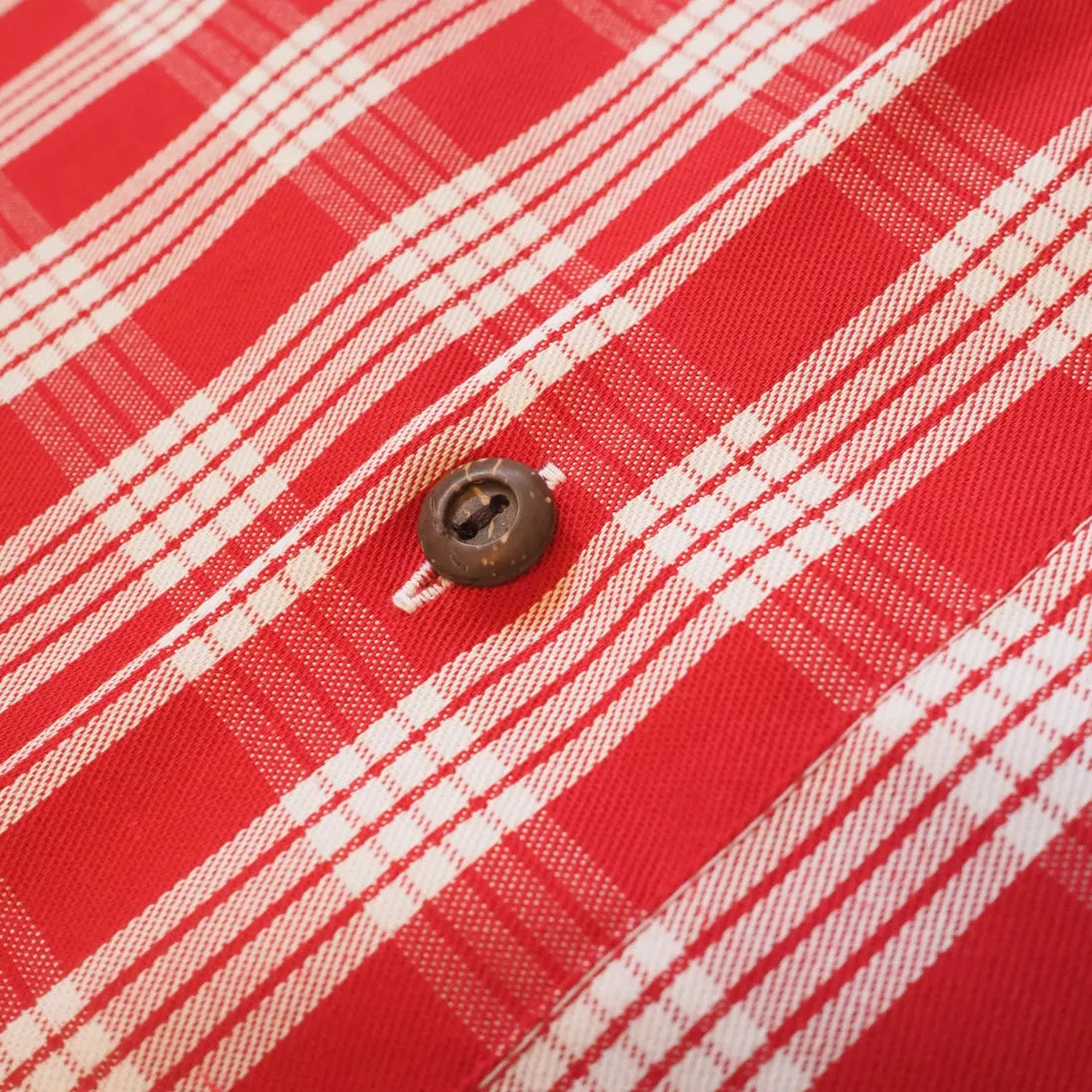 Palaka Red Hawaiian Cotton Shirt - Made in Hawaii