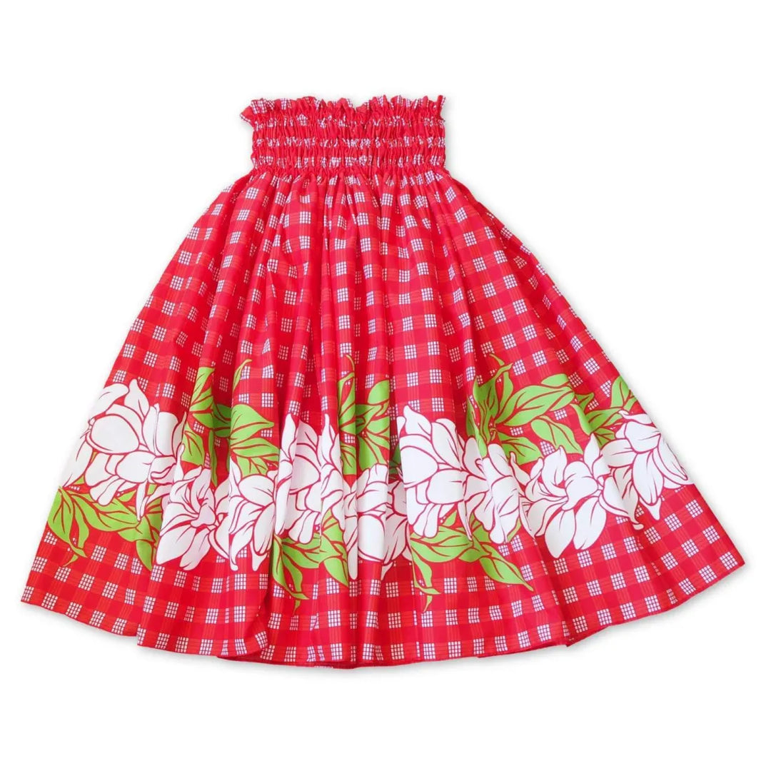 Palaka Red Single Pa’u Hawaiian Hula Skirt - Made in Hawaii